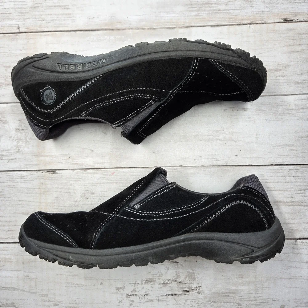 Merrell Performance Footwear‎ Slip On Suede Loafer Womens 9.5 Black J226377C
